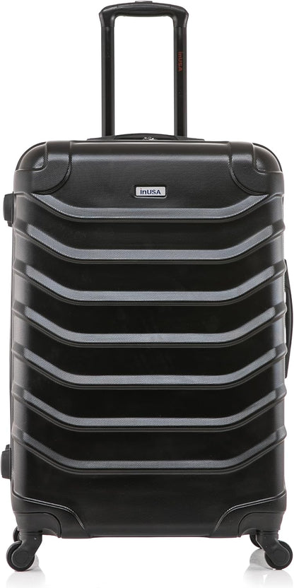 ENDURANCE Luggage with Spinner Wheels | Durable Lightweight Hardshell Suitcase, Spacious Travel Bag with Handle and Trolley | 20-Inch Carry On Small Luggage | Black