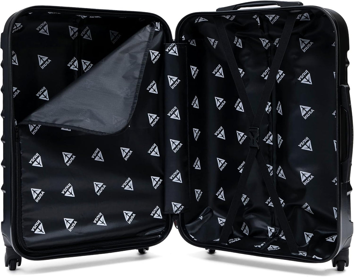 ENDURANCE Luggage with Spinner Wheels | Durable Lightweight Hardshell Suitcase, Spacious Travel Bag with Handle and Trolley | 20-Inch Carry On Small Luggage | Black