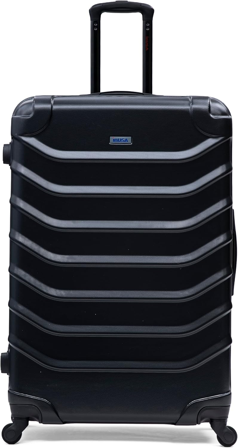 ENDURANCE Luggage with Spinner Wheels | Durable Lightweight Hardshell Suitcase, Spacious Travel Bag with Handle and Trolley | 20-Inch Carry On Small Luggage | Black