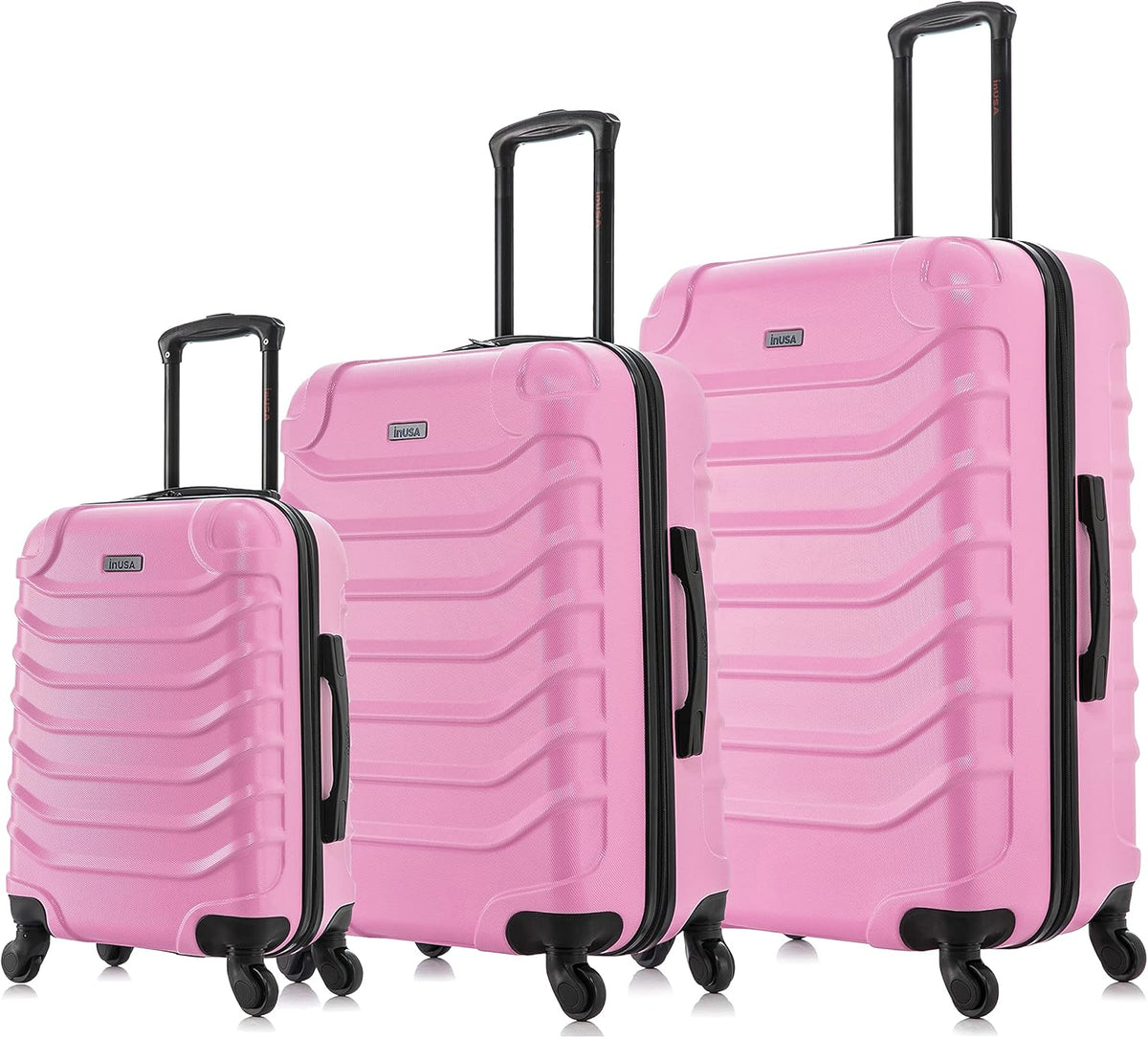 ENDURANCE Luggage with Spinner Wheels | Durable Lightweight Hardshell Suitcase, Spacious Travel Bag with Handle and Trolley | 20-Inch Carry On Small Luggage | Black