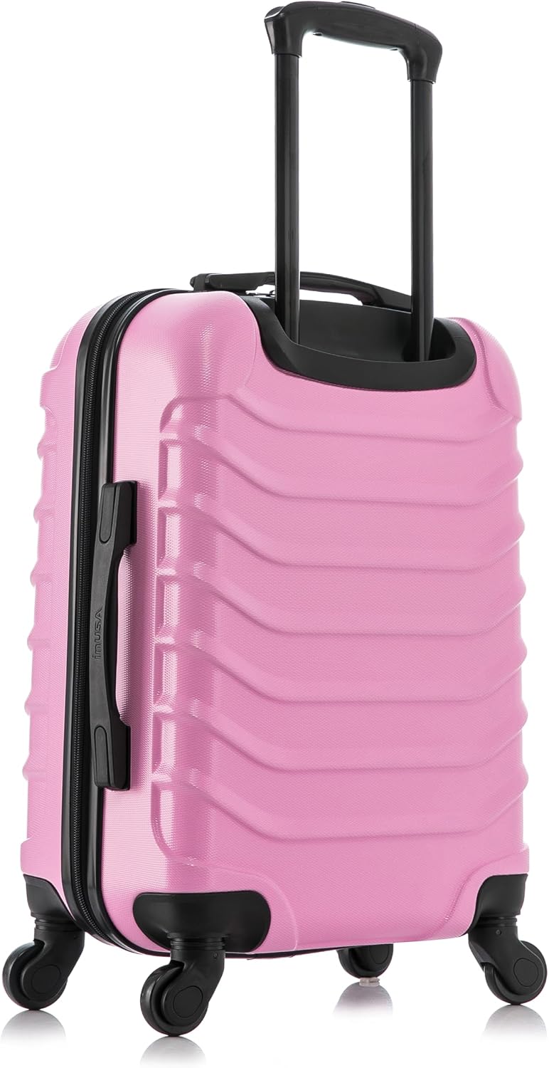 ENDURANCE Luggage with Spinner Wheels | Durable Lightweight Hardshell Suitcase, Spacious Travel Bag with Handle and Trolley | 20-Inch Carry On Small Luggage | Black