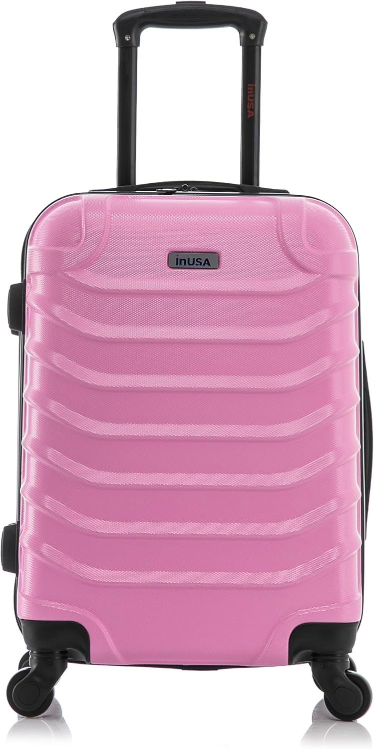 ENDURANCE Luggage with Spinner Wheels | Durable Lightweight Hardshell Suitcase, Spacious Travel Bag with Handle and Trolley | 20-Inch Carry On Small Luggage | Black