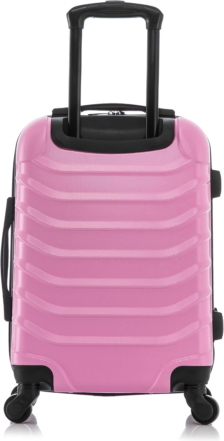 ENDURANCE Luggage with Spinner Wheels | Durable Lightweight Hardshell Suitcase, Spacious Travel Bag with Handle and Trolley | 20-Inch Carry On Small Luggage | Black