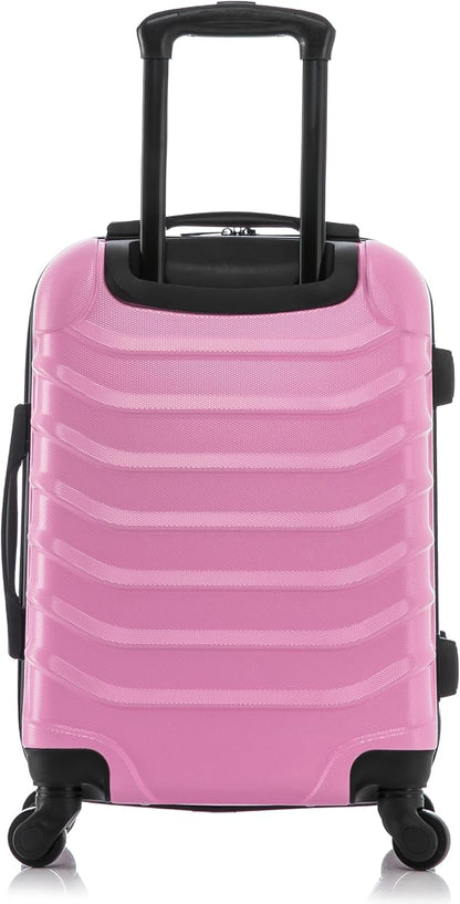 ENDURANCE Luggage with Spinner Wheels | Durable Lightweight Hardshell Suitcase, Spacious Travel Bag with Handle and Trolley | 20-Inch Carry On Small Luggage | Black
