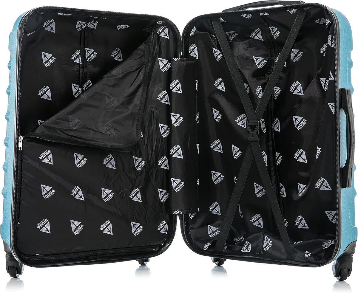ENDURANCE Luggage with Spinner Wheels | Durable Lightweight Hardshell Suitcase, Spacious Travel Bag with Handle and Trolley | 20-Inch Carry On Small Luggage | Black