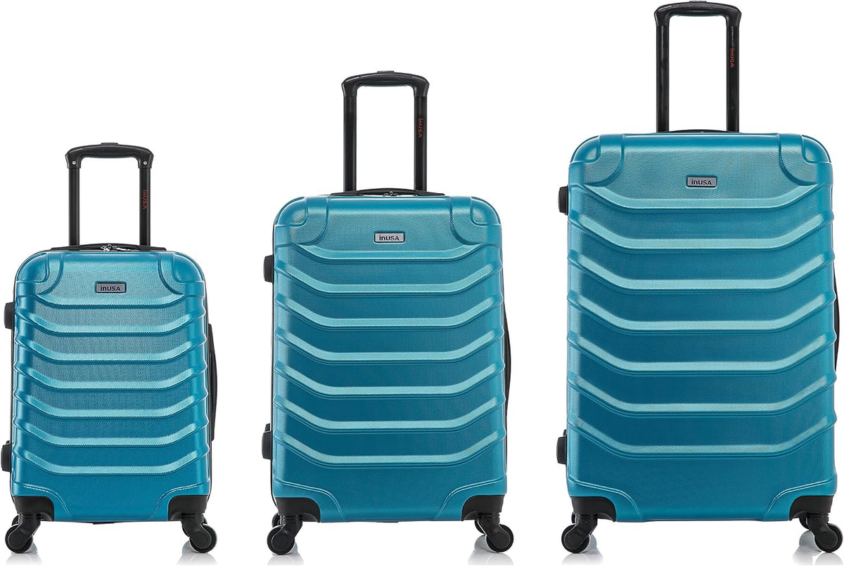 ENDURANCE Luggage with Spinner Wheels | Durable Lightweight Hardshell Suitcase, Spacious Travel Bag with Handle and Trolley | 20-Inch Carry On Small Luggage | Black