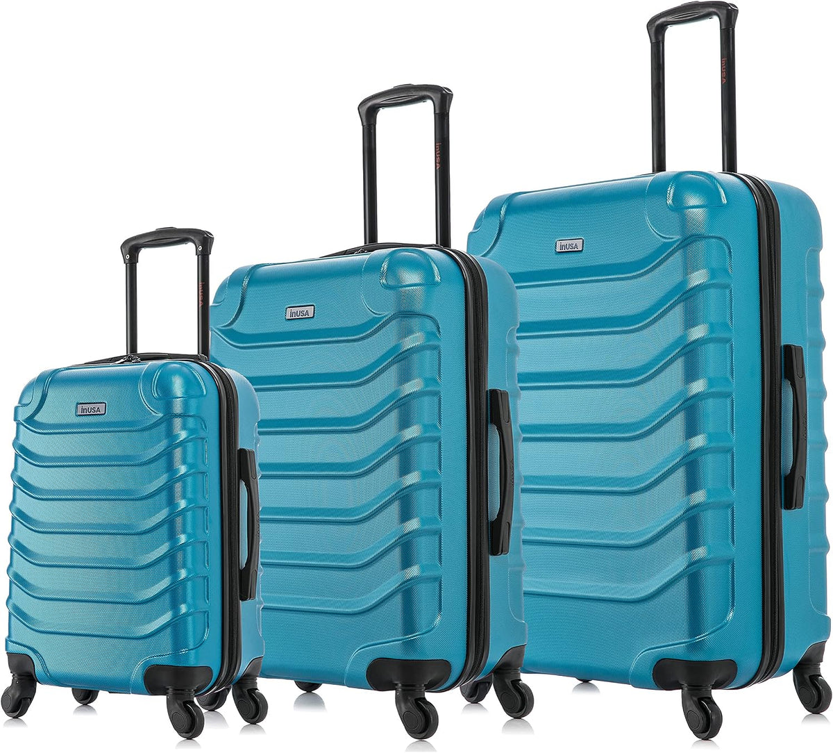 ENDURANCE Luggage with Spinner Wheels | Durable Lightweight Hardshell Suitcase, Spacious Travel Bag with Handle and Trolley | 20-Inch Carry On Small Luggage | Black