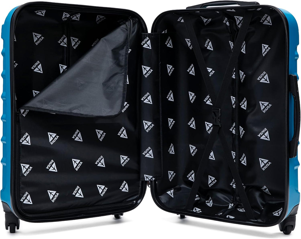 ENDURANCE Luggage with Spinner Wheels | Durable Lightweight Hardshell Suitcase, Spacious Travel Bag with Handle and Trolley | 20-Inch Carry On Small Luggage | Black