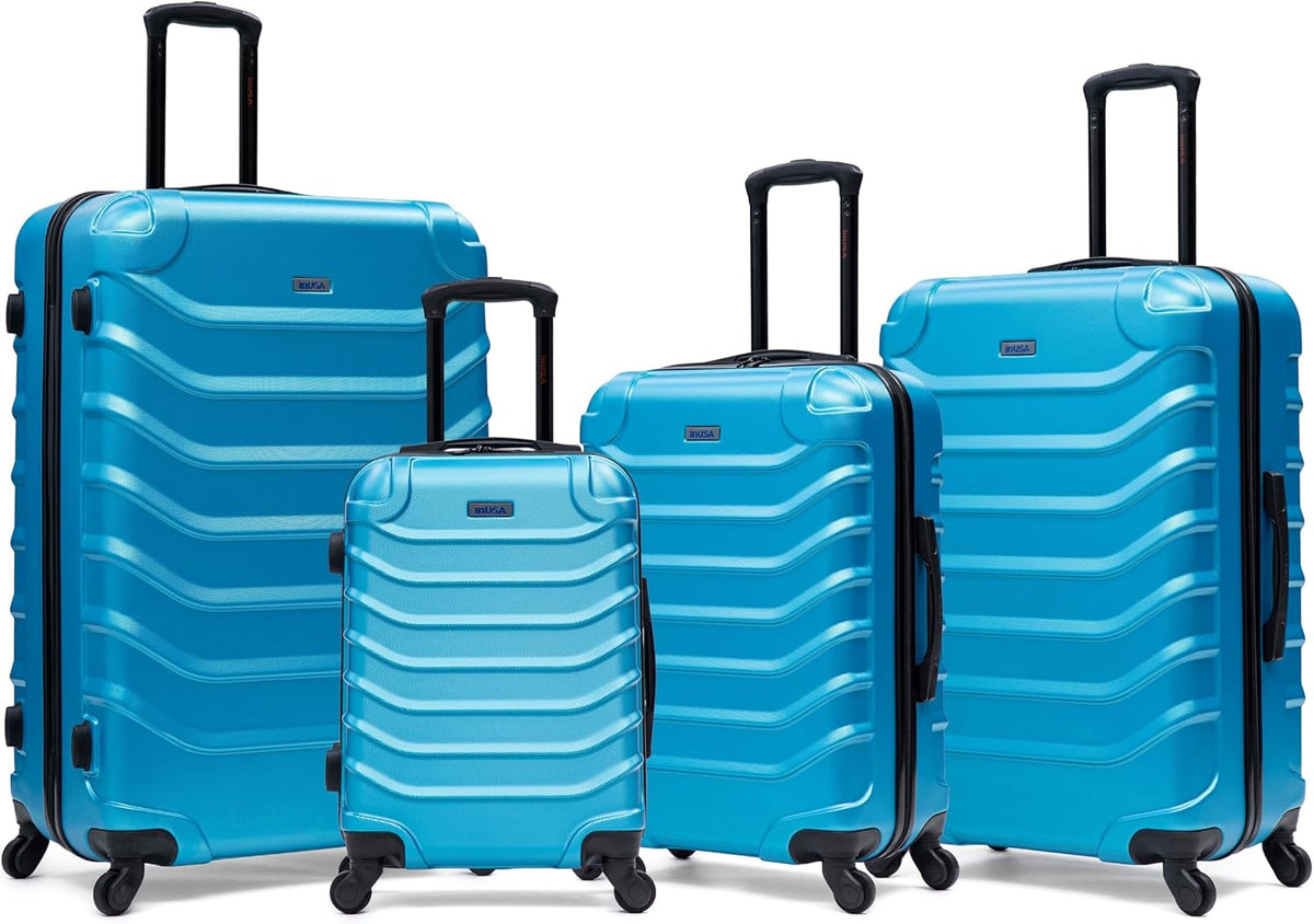 ENDURANCE Luggage with Spinner Wheels | Durable Lightweight Hardshell Suitcase, Spacious Travel Bag with Handle and Trolley | 20-Inch Carry On Small Luggage | Black