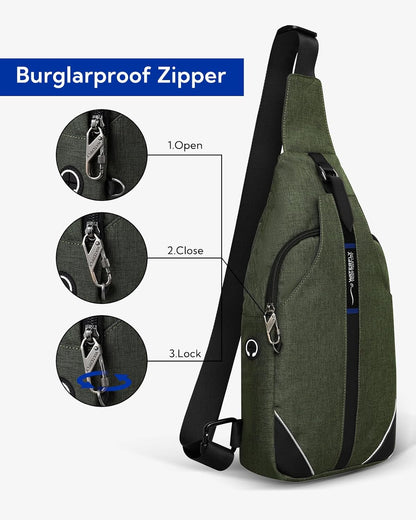 Medium Crossbody Sling Backpack Anti Theft Backpack for Traveling Chest Shoulder Bag