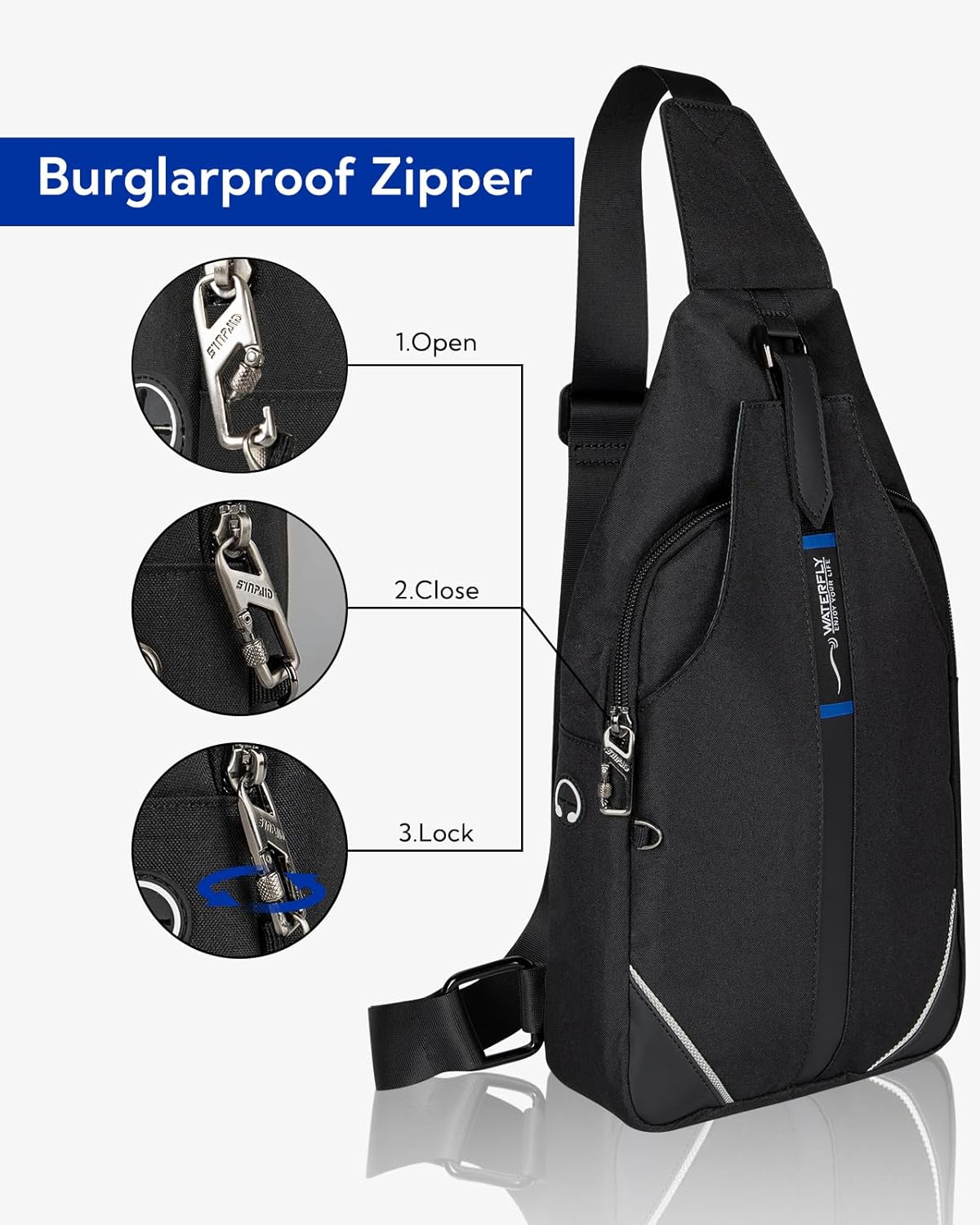 Medium Crossbody Sling Backpack Anti Theft Backpack for Traveling Chest Shoulder Bag