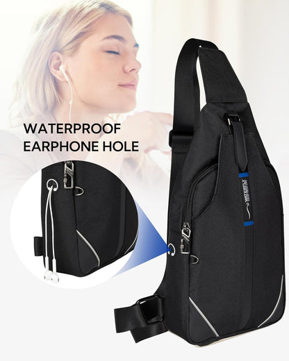 Medium Crossbody Sling Backpack Anti Theft Backpack for Traveling Chest Shoulder Bag