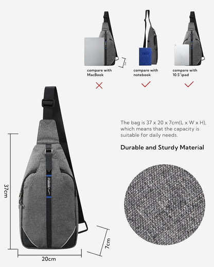 Medium Crossbody Sling Backpack Anti Theft Backpack for Traveling Chest Shoulder Bag