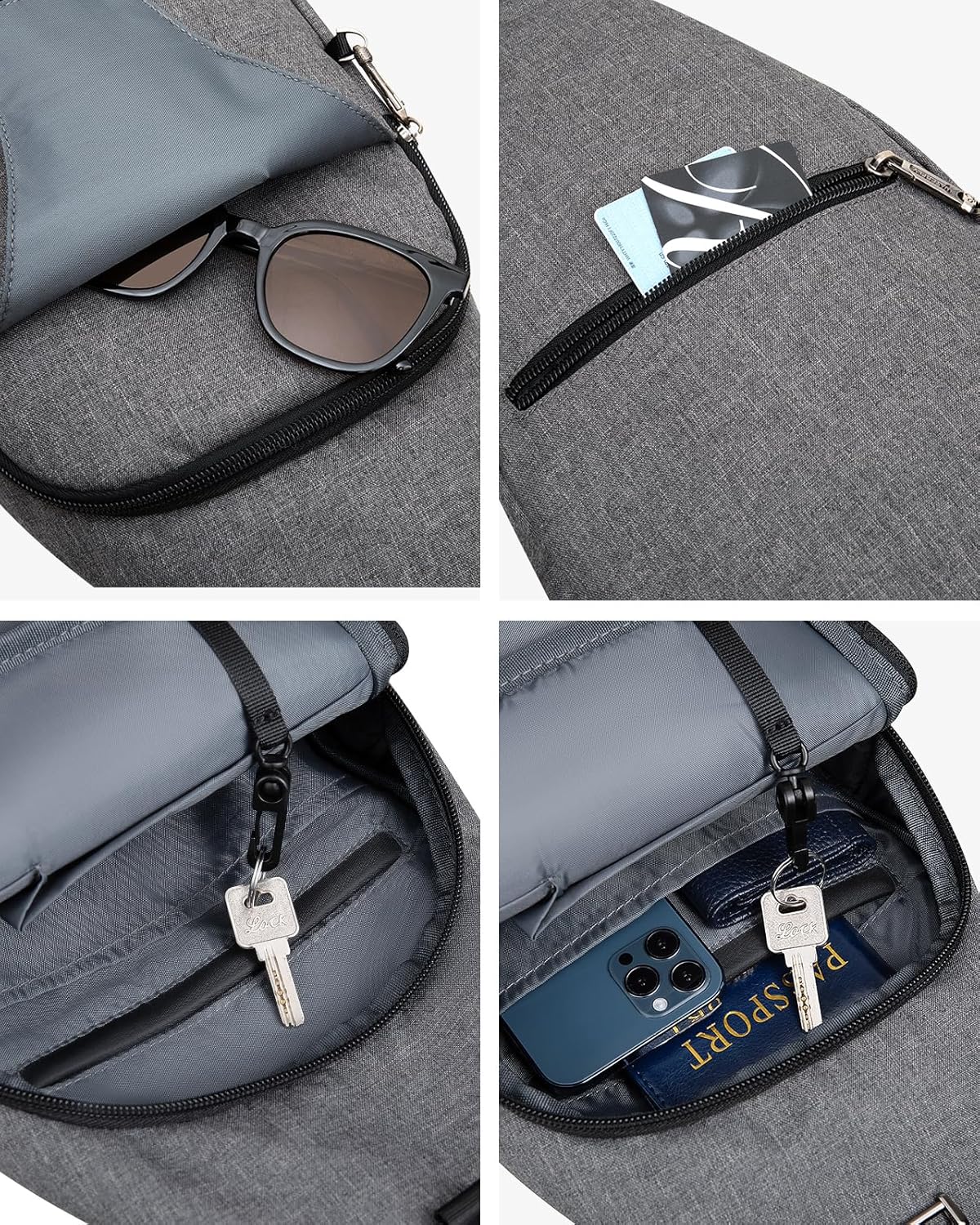 Medium Crossbody Sling Backpack Anti Theft Backpack for Traveling Chest Shoulder Bag