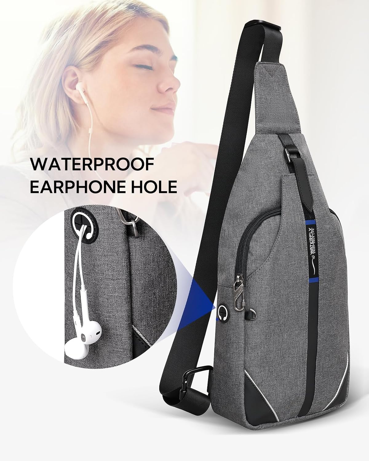 Medium Crossbody Sling Backpack Anti Theft Backpack for Traveling Chest Shoulder Bag