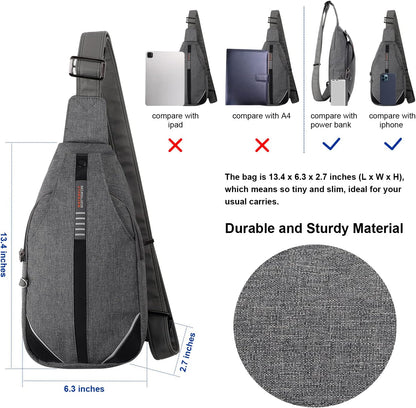 Medium Crossbody Sling Backpack Anti Theft Backpack for Traveling Chest Shoulder Bag