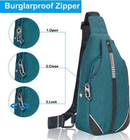 Medium Crossbody Sling Backpack Anti Theft Backpack for Traveling Chest Shoulder Bag