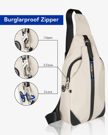 Medium Crossbody Sling Backpack Anti Theft Backpack for Traveling Chest Shoulder Bag