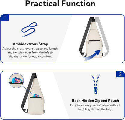 Medium Crossbody Sling Backpack Anti Theft Backpack for Traveling Chest Shoulder Bag