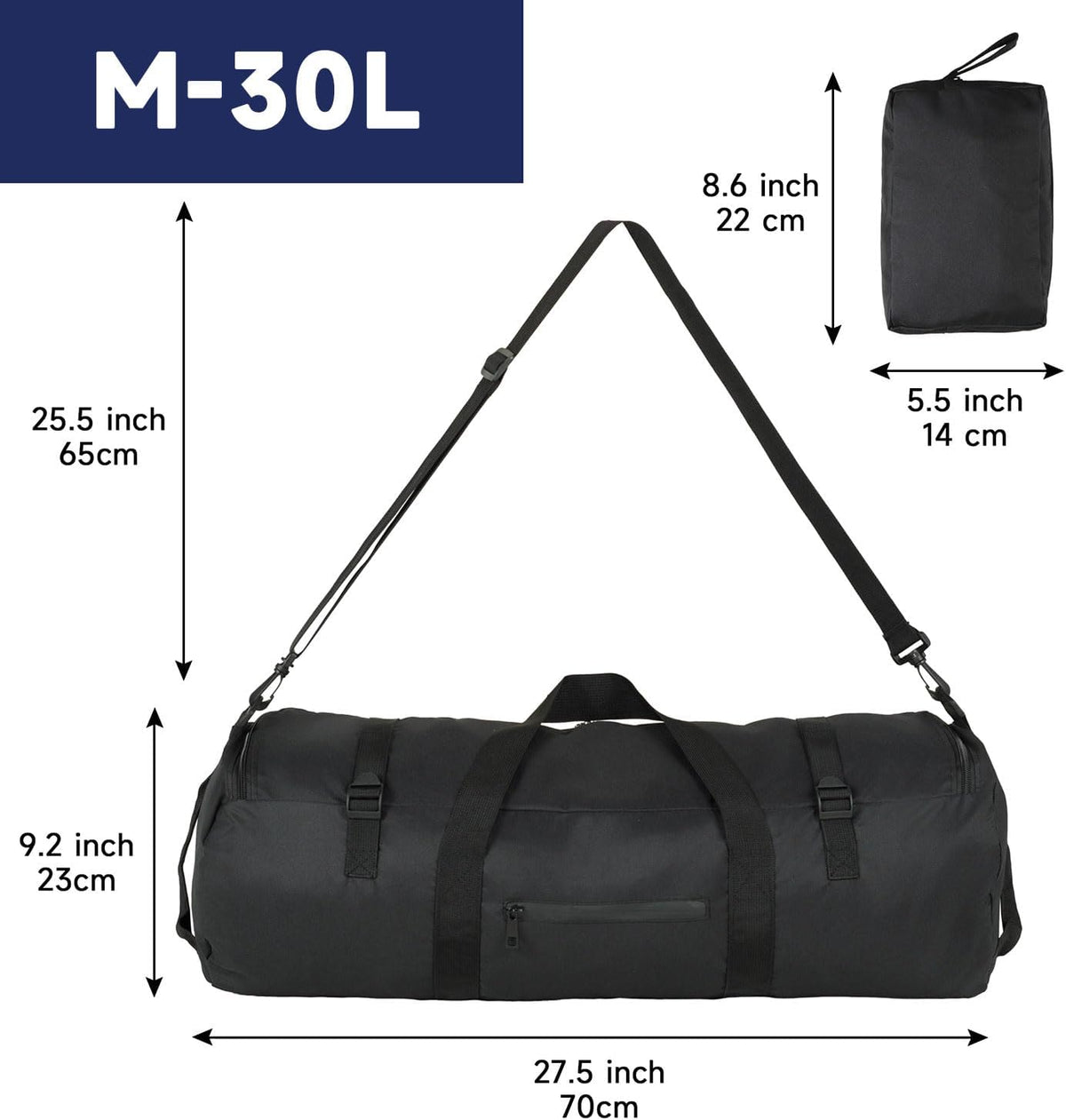 Duffle Bag for Travel 30L/50L/90L Extra Large Luggage Heavy Duty Duffel Bat Bag for Men Sports