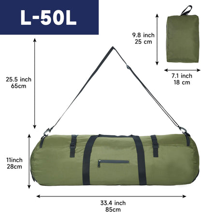 Duffle Bag for Travel 30L/50L/90L Extra Large Luggage Heavy Duty Duffel Bat Bag for Men Sports
