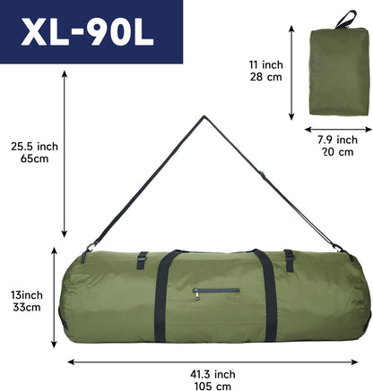 Duffle Bag for Travel 30L/50L/90L Extra Large Luggage Heavy Duty Duffel Bat Bag for Men Sports