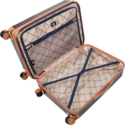 Hooper Hardside Expandable 8-Wheel Spinner Travel Carry On Luggage, 20-Inch, Black