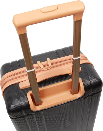 Hooper Hardside Expandable 8-Wheel Spinner Travel Carry On Luggage, 20-Inch, Black