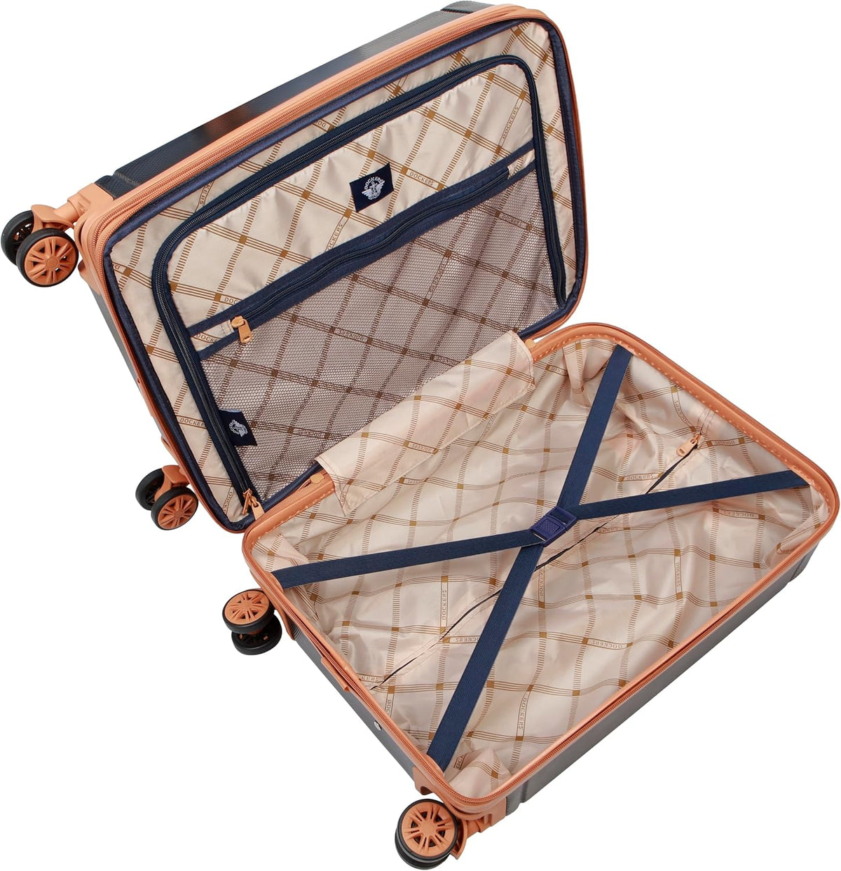 Hooper Hardside Expandable 8-Wheel Spinner Travel Carry On Luggage, 20-Inch, Black