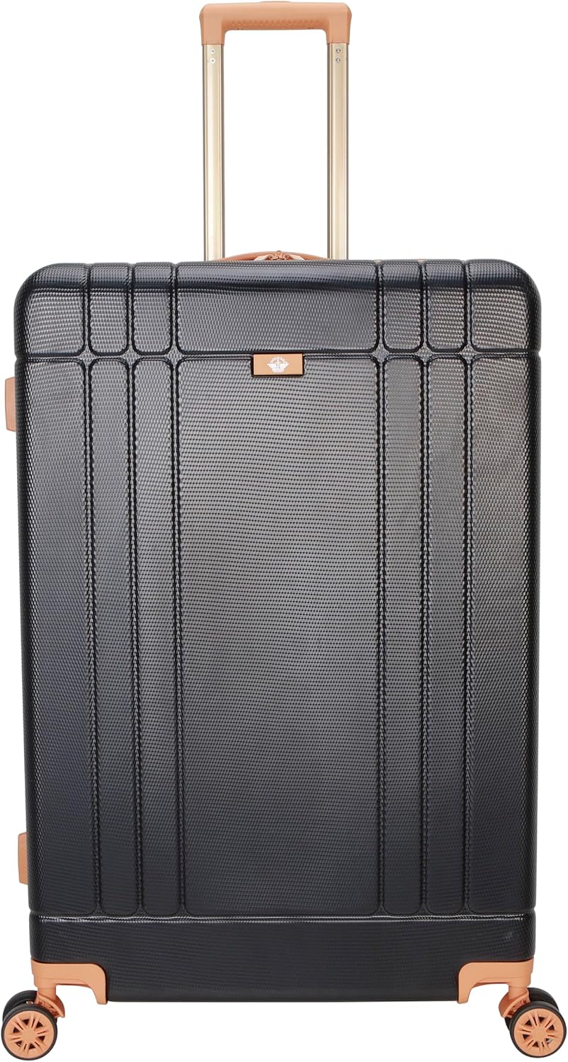 Hooper Hardside Expandable 8-Wheel Spinner Travel Carry On Luggage, 20-Inch, Black