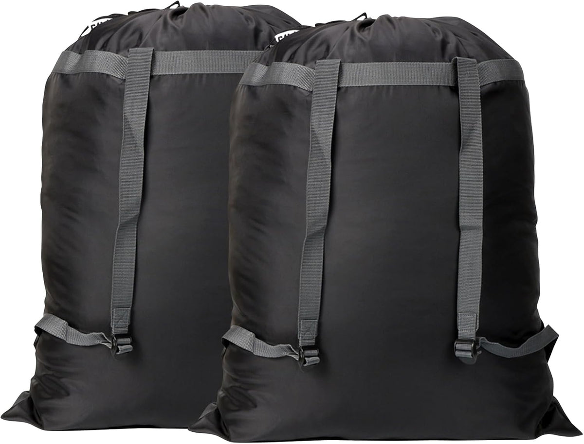 Laundry Bag Backpack, 27” x 34”Sturdy Laundry Bag with Shoulder Straps Drawstring Closure Heavy Duty Foldable Laundry Backpack for College, Travel, Laundromat, Apartment (Army Green)