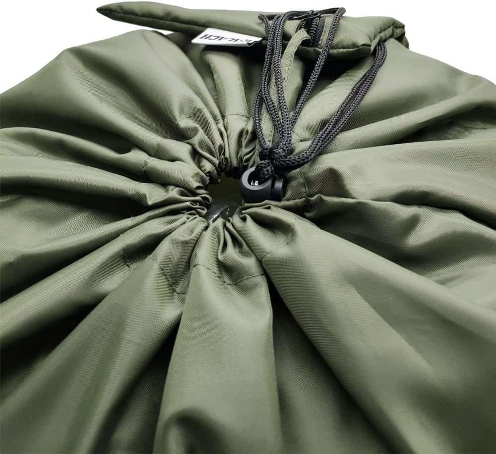Laundry Bag Backpack, 27” x 34”Sturdy Laundry Bag with Shoulder Straps Drawstring Closure Heavy Duty Foldable Laundry Backpack for College, Travel, Laundromat, Apartment (Army Green)