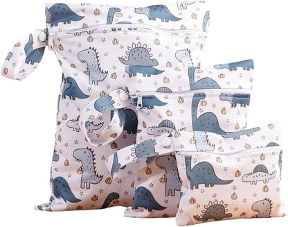 3-Piece Waterproof Wet Dry Bag Set with Zipper - Durable Travel Organizer for Swimming, Diapers, Baby, Gym & Beach Accessories