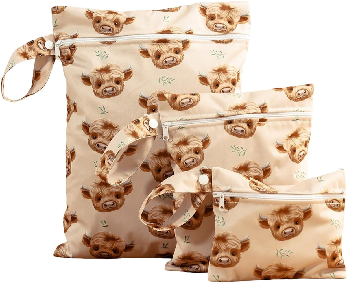 3-Piece Waterproof Wet Dry Bag Set with Zipper - Durable Travel Organizer for Swimming, Diapers, Baby, Gym & Beach Accessories