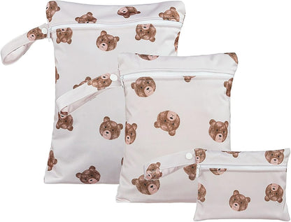 3-Piece Waterproof Wet Dry Bag Set with Zipper - Durable Travel Organizer for Swimming, Diapers, Baby, Gym & Beach Accessories