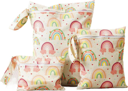 3-Piece Waterproof Wet Dry Bag Set with Zipper - Durable Travel Organizer for Swimming, Diapers, Baby, Gym & Beach Accessories