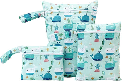 3-Piece Waterproof Wet Dry Bag Set with Zipper - Durable Travel Organizer for Swimming, Diapers, Baby, Gym & Beach Accessories