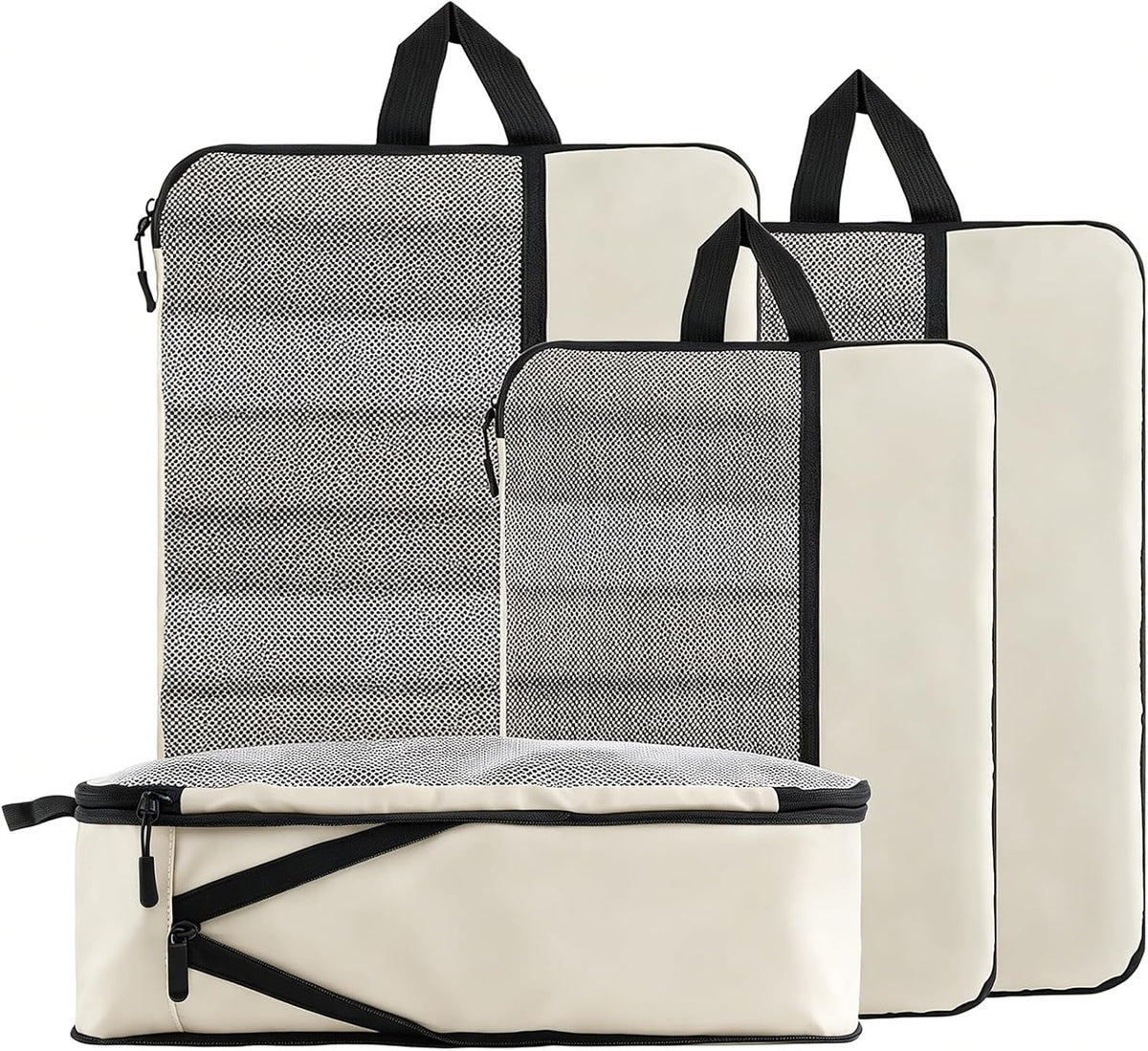 Compression Packing Cubes - Ultralight Travel Organizers with Laundry Bag, Space-Saving Suitcase Organizer, Expandable Packing Cubes for Travel and Family Vacation (Paisley Pattern)