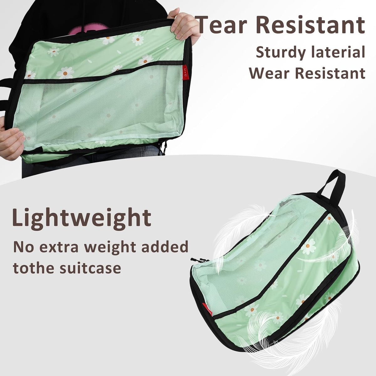 Compression Packing Cubes - Ultralight Travel Organizers with Laundry Bag, Space-Saving Suitcase Organizer, Expandable Packing Cubes for Travel and Family Vacation (Paisley Pattern)