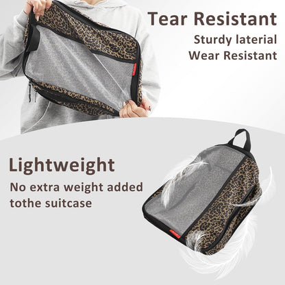Compression Packing Cubes - Ultralight Travel Organizers with Laundry Bag, Space-Saving Suitcase Organizer, Expandable Packing Cubes for Travel and Family Vacation (Paisley Pattern)