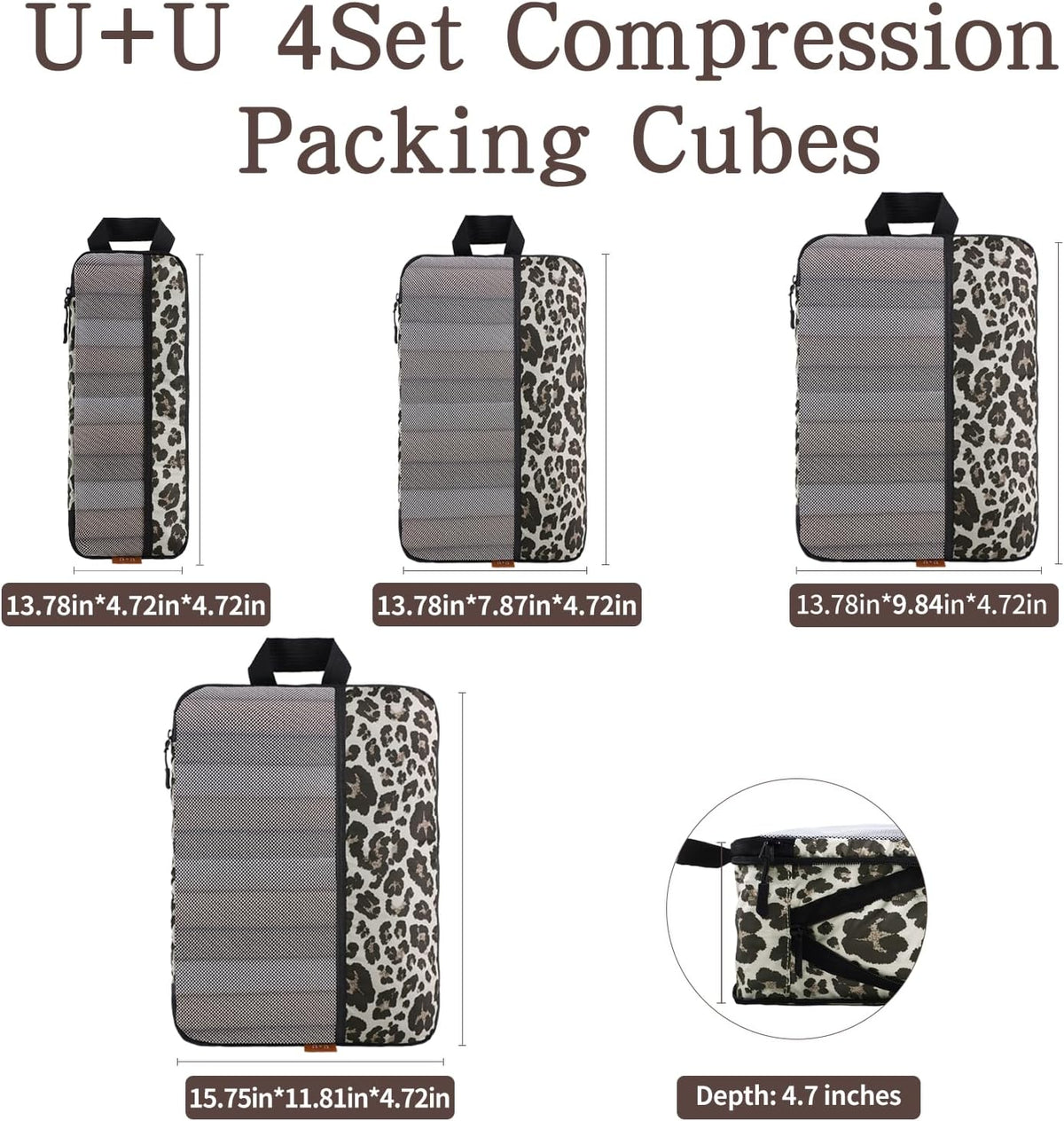 Compression Packing Cubes - Ultralight Travel Organizers with Laundry Bag, Space-Saving Suitcase Organizer, Expandable Packing Cubes for Travel and Family Vacation (Paisley Pattern)