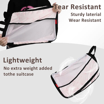 Compression Packing Cubes - Ultralight Travel Organizers with Laundry Bag, Space-Saving Suitcase Organizer, Expandable Packing Cubes for Travel and Family Vacation (Paisley Pattern)