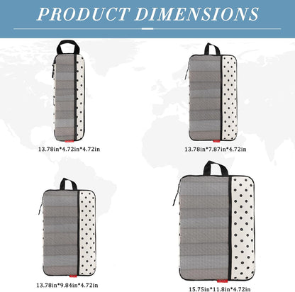Compression Packing Cubes - Ultralight Travel Organizers with Laundry Bag, Space-Saving Suitcase Organizer, Expandable Packing Cubes for Travel and Family Vacation (Paisley Pattern)