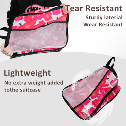 Compression Packing Cubes - Ultralight Travel Organizers with Laundry Bag, Space-Saving Suitcase Organizer, Expandable Packing Cubes for Travel and Family Vacation (Paisley Pattern)