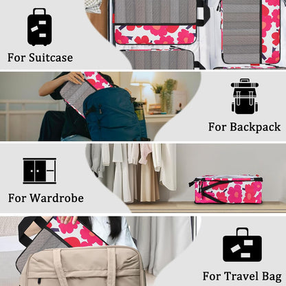 Compression Packing Cubes - Ultralight Travel Organizers with Laundry Bag, Space-Saving Suitcase Organizer, Expandable Packing Cubes for Travel and Family Vacation (Paisley Pattern)