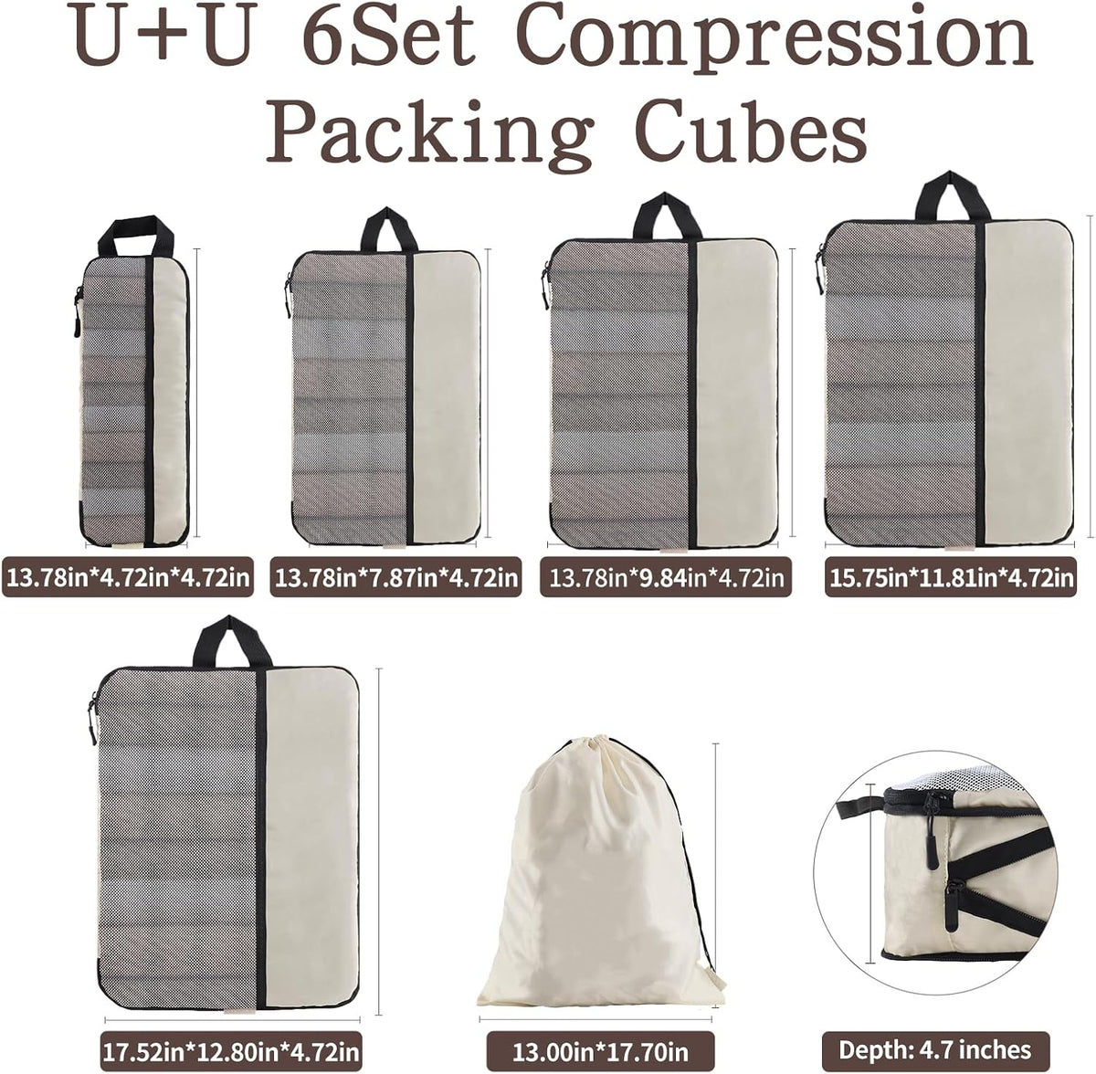 Compression Packing Cubes - Ultralight Travel Organizers with Laundry Bag, Space-Saving Suitcase Organizer, Expandable Packing Cubes for Travel and Family Vacation (Paisley Pattern)