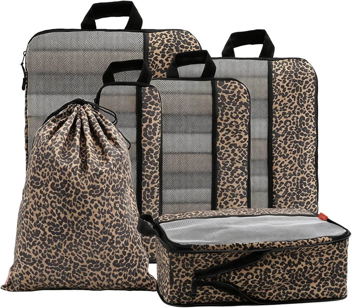 Compression Packing Cubes - Ultralight Travel Organizers with Laundry Bag, Space-Saving Suitcase Organizer, Expandable Packing Cubes for Travel and Family Vacation (Paisley Pattern)