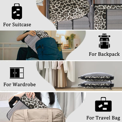 Compression Packing Cubes - Ultralight Travel Organizers with Laundry Bag, Space-Saving Suitcase Organizer, Expandable Packing Cubes for Travel and Family Vacation (Paisley Pattern)