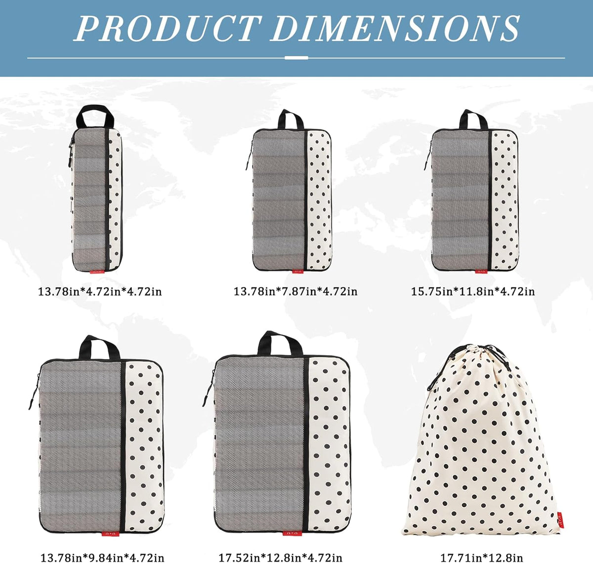 Compression Packing Cubes - Ultralight Travel Organizers with Laundry Bag, Space-Saving Suitcase Organizer, Expandable Packing Cubes for Travel and Family Vacation (Paisley Pattern)