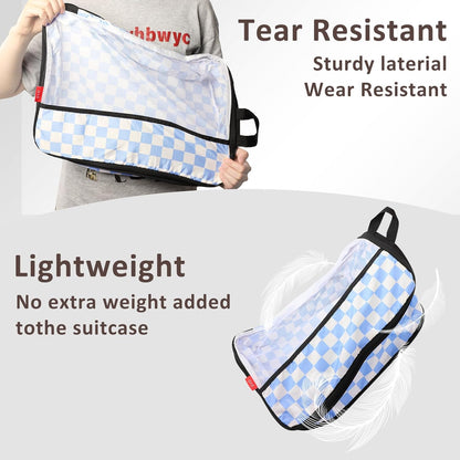 Compression Packing Cubes - Ultralight Travel Organizers with Laundry Bag, Space-Saving Suitcase Organizer, Expandable Packing Cubes for Travel and Family Vacation (Paisley Pattern)
